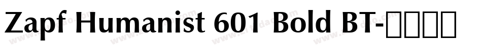 Zapf Humanist 601 Bold BT字体转换